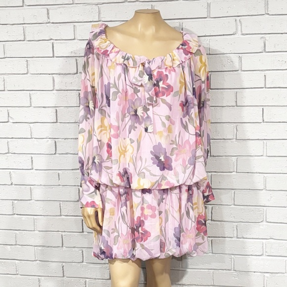 Anthropologie Mare Mare Floral‎ Chiffon Dress - Picture 5 of 9